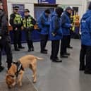 A teen was arrested during a police operation at Poulton-le-Fylde railway station to crackdown on drugs in the town