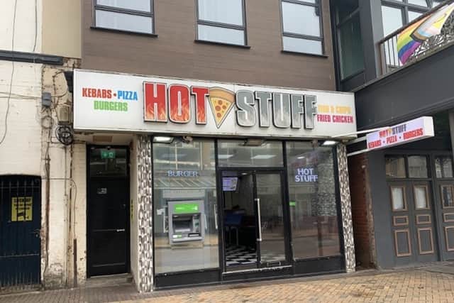 The Hot Stuff takeaway business on Queen Street, Blackpool is up for sale