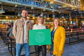 Jake Whittington, Managing Director of The Little Blackpool Leisure Company, operators of Abingdon Street Market, with Sue Grindrod, Managing Director of Blackpool BIDs and Annie Kerfoot, Assistant Principal for Leadership, Management and Lifestyle at Blackpool and The Fylde College