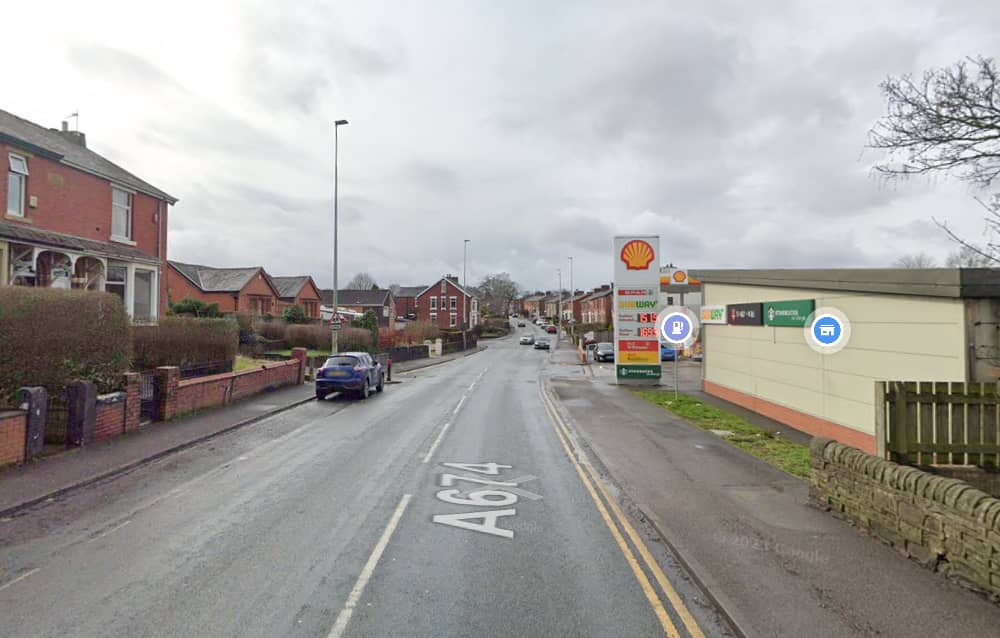 Preston Old Road in Blackburn where the incident occurred