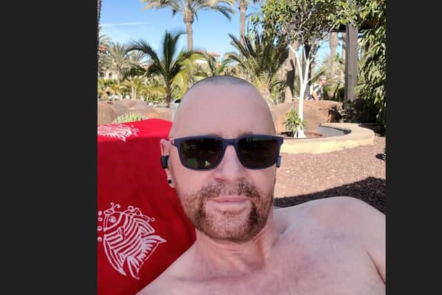 Adrian - AKA DJ Zoe - relaxing in the Canary Islands