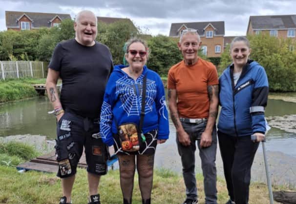 KCA Cancer Suppport members, include Lesley Caine (far right) and Eddie Dunn (second right)