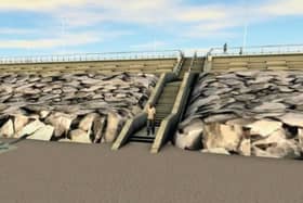 Artist's impression of the scheme to prevent erosion at Anchorsholme Beach