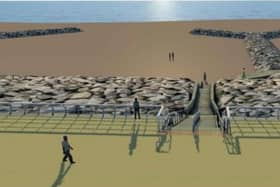 Artist's impression of the scheme to prevent erosion at Anchorsholme Beach
