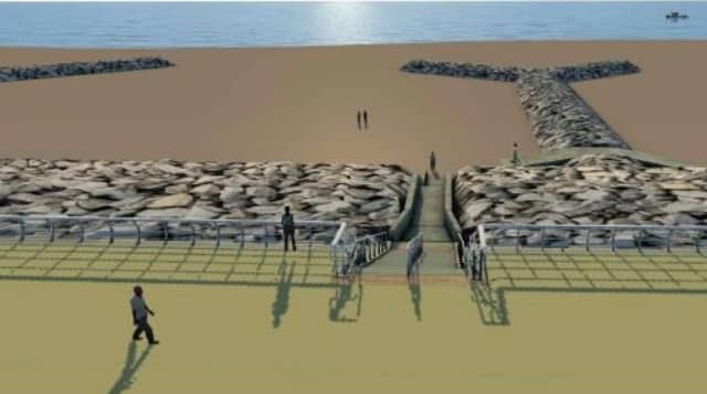 Artist's impression of the scheme to prevent erosion at Anchorsholme Beach