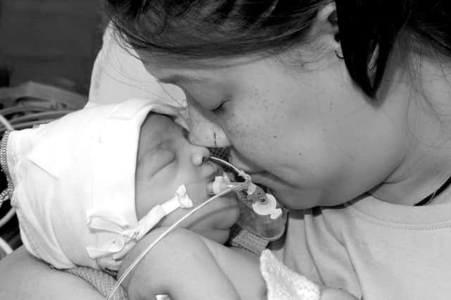 Natasha pictured with her warrior princess who 'fought and fought'.