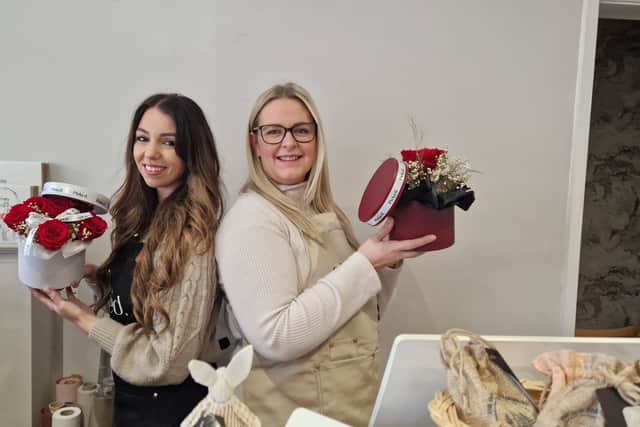 Lauren Thornton (left) and Emma Barber at their coubter in the Picked shop in Bispham