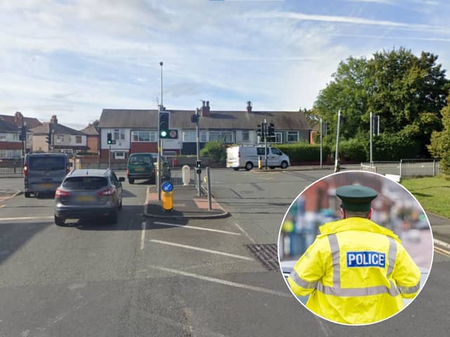 Enquiries are ongoing to identify a man who died after being struck by a car in Blackpool