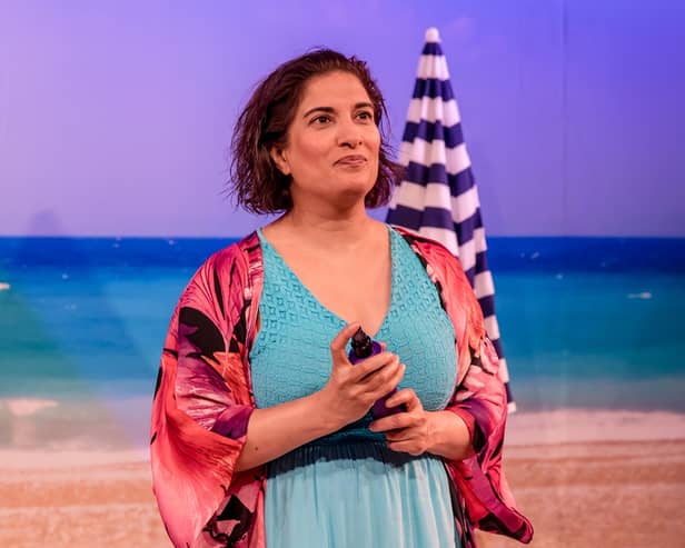 Lancashire actress Mina Anwar plays Shirley Valentine in a one woman show coming twice to Lancashire this spring. Credit: Richard Davenport / The Other Richard