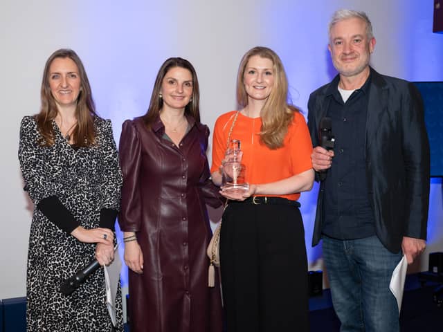 From left:  IWSC head Judge Cat Lomax, Booths Sparkling Wine buyer Rachael Machin, Booths Wine buyer Victoria Anderson, and IWSC Judge David Kermode  