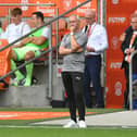 Neil Critchley's last game in charge of Blackpool came against Stockport (Photographer Dave Howarth / CameraSport)