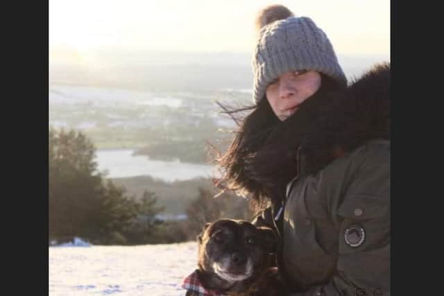 Linzi McLean with pet pooch Sasha