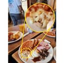 Debbie Wiliamson's jaw dropped when saw her snap of the £7.49 all-you-can-eat breakfast at a Toby Carvery in Stoneycroft, Merseyside, and spotted 14-time Grammy Award winner Taylor Swift’s face smouldering back at her