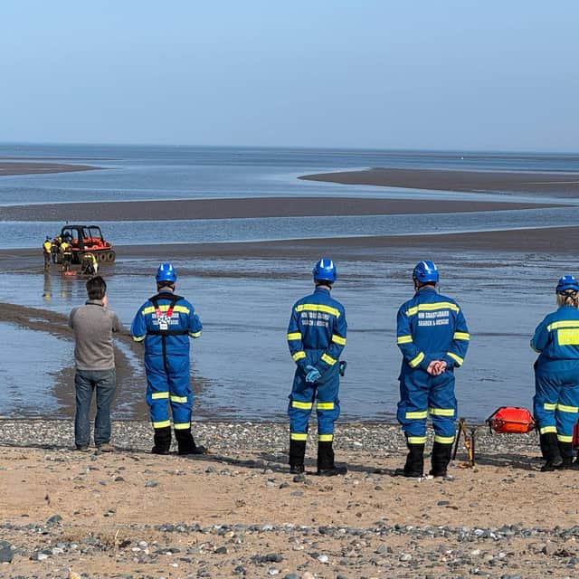 Members of HM Coastguard in Fleetwood.