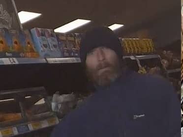 It is the second time in a month the man has threatened staff at the Tesco store in  Garstang Road, Poulton