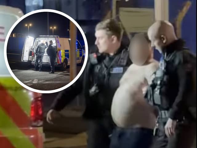 The BMW driver was arrested outside Blackpool Airport in Squires Gate Lane, Blackpool at around 1.30am on Sunday (March 16)