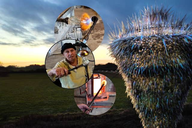John Ditchfield crafts beautiful glass sculptures from scratch inside his Singleton studio