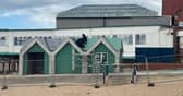 Works at the new Beach Hub are progressing, with a shiny green roof now on!