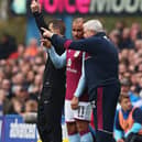 Steve Bruce with Gabriel Agbonlahor  (Photo by Matthew Lewis/Getty Images)