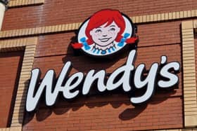 Wendy's distivtive logo is now on the wall in Blackpool