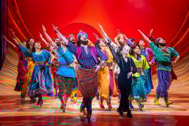 A scene from Joseph and the Amazing Technicolor Dreamcoat at the Playhouse Theatre, Edinburgh. Credit: Tristram Kenton 