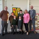 Endeavour Learning Trust CEO David Clayton with Strike Lane teachers and pupils.