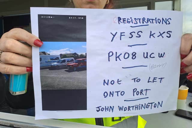 The sign that was in the dock office - and has now been taken down