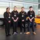 Sreekutty Polachirayil Chandrababu and engineering students Jack Mason, Logan Bennett and Thomas Walton.