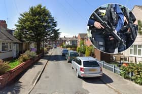 A dog was shot dead by police after a man suffered “life-changing injuries” during an attack in Knott End