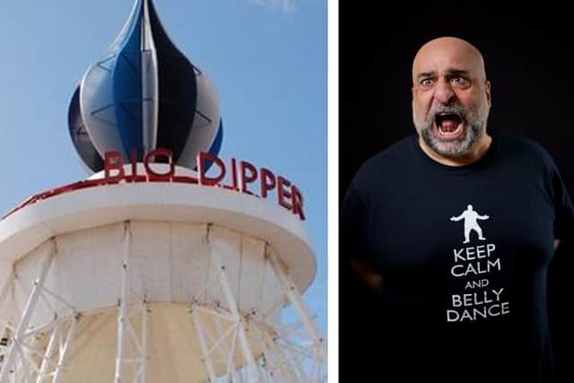 Omid is staunchly not a fan of rollercoasters!