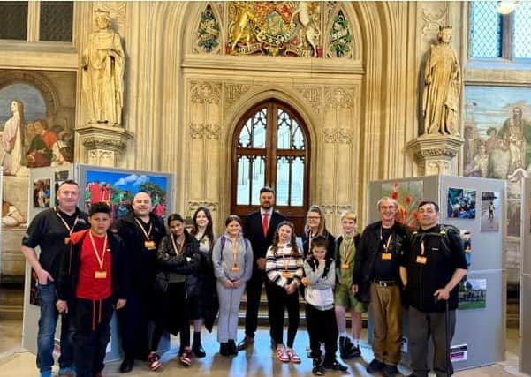 Members of Blackpool Boys and Girls Club visiting Parliament for the launch of their My Colourful Spaces
