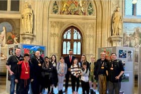 Members of Blackpool Boys and Girls Club visiting Parliament for the launch of their My Colourful Spaces