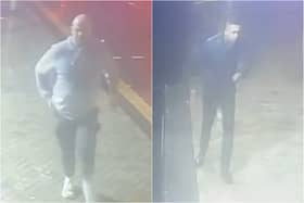 Officers want to speak to these two men after an attack outside a nightclub in Blackpool
