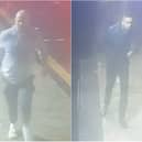 Officers want to speak to these two men after an attack outside a nightclub in Blackpool