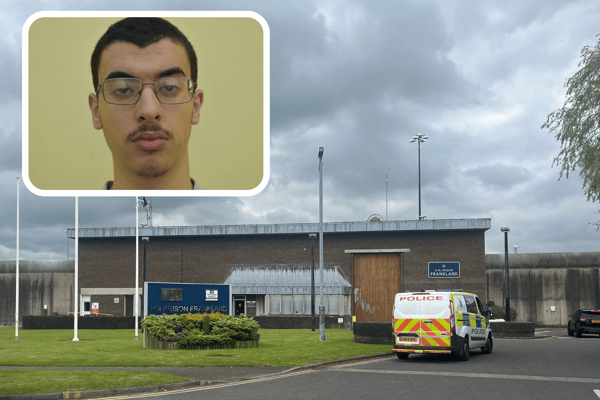 Hashem Abedi attacked three prison officers at HMP Frankland.