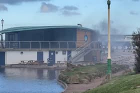 The scene of the fire at The View fish and chips restaurant on the Promenade in St Annes on Sunday afternoon (April 13) 