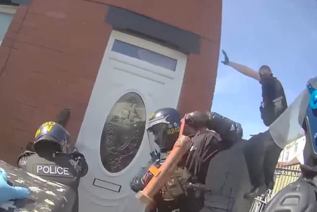 A “handgun” was seized during a drug raid at a home in Blackpool