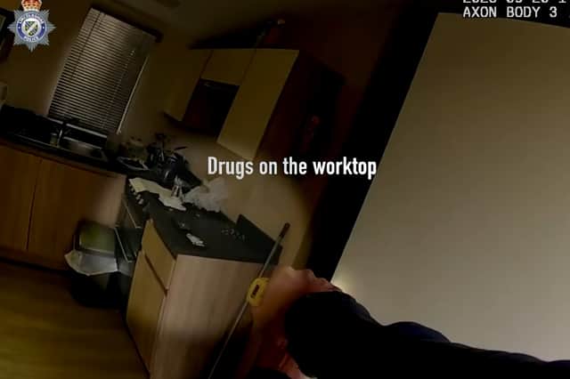 Police raided the caravan and found £15,000 worth of drugs inside.
