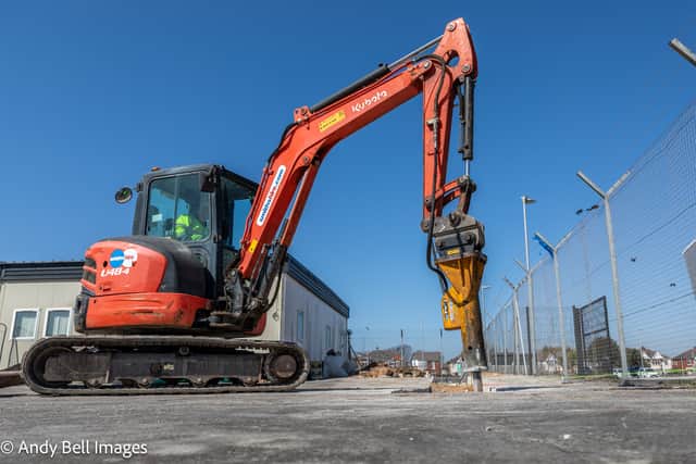 Ground being broken to begin work on a new passenger terminal at Blackpool Airport 