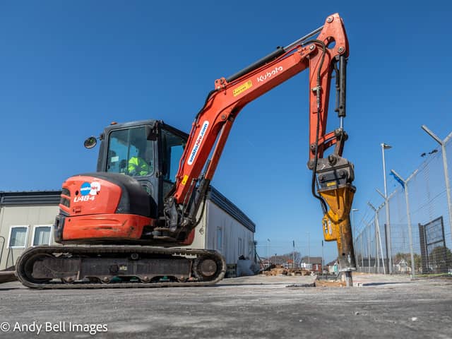 Ground being broken to begin work on a new passenger terminal at Blackpool Airport 