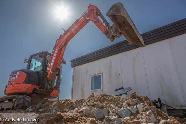 Ground being broken to begin work on a new passenger terminal at Blackpool Airport