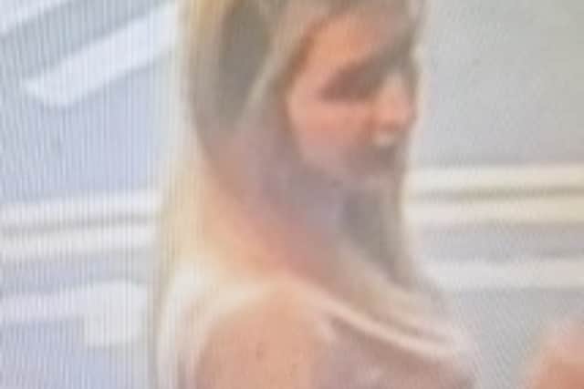 Officers want to speak to this woman after a serious attack outside a pub in Blackpool