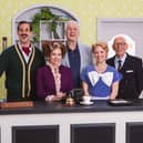 L-R: Danny Bayne, Mia Austen, John Cleese, Joanne Clifton, John Nicholas. 