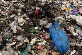 Fylde Council showed pictures of the aftermath of the recycling bin fire. 
