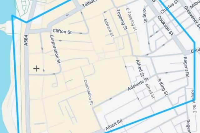 The areas covered in the Section 34 dispersal order. 