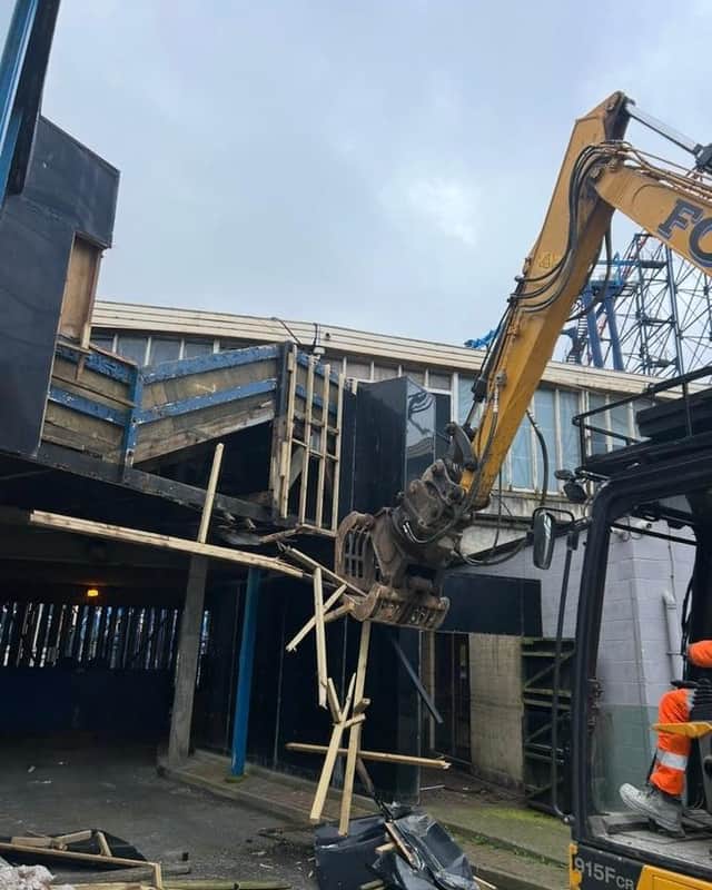 Crews were busy pulling down the old Bowl-a-Drome arcade (formerly Planet Rock/4D cinema) this week