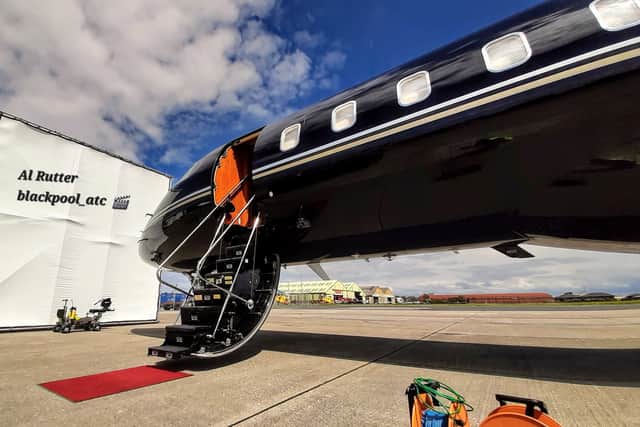 Film crews descended on Blackpool Airport in July 2023 to shoot key scenes with a private jet