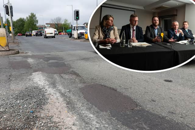 Some of Lancashire's top politicians were probed over the county's potholes 