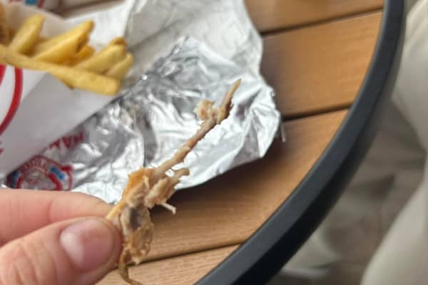 A customer reportedly found the bone inside a Wendy's Chicken Sandwich in Blackpool on Wednesday (April 16)