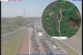 The M6 southbound is currently closed, causing major delays